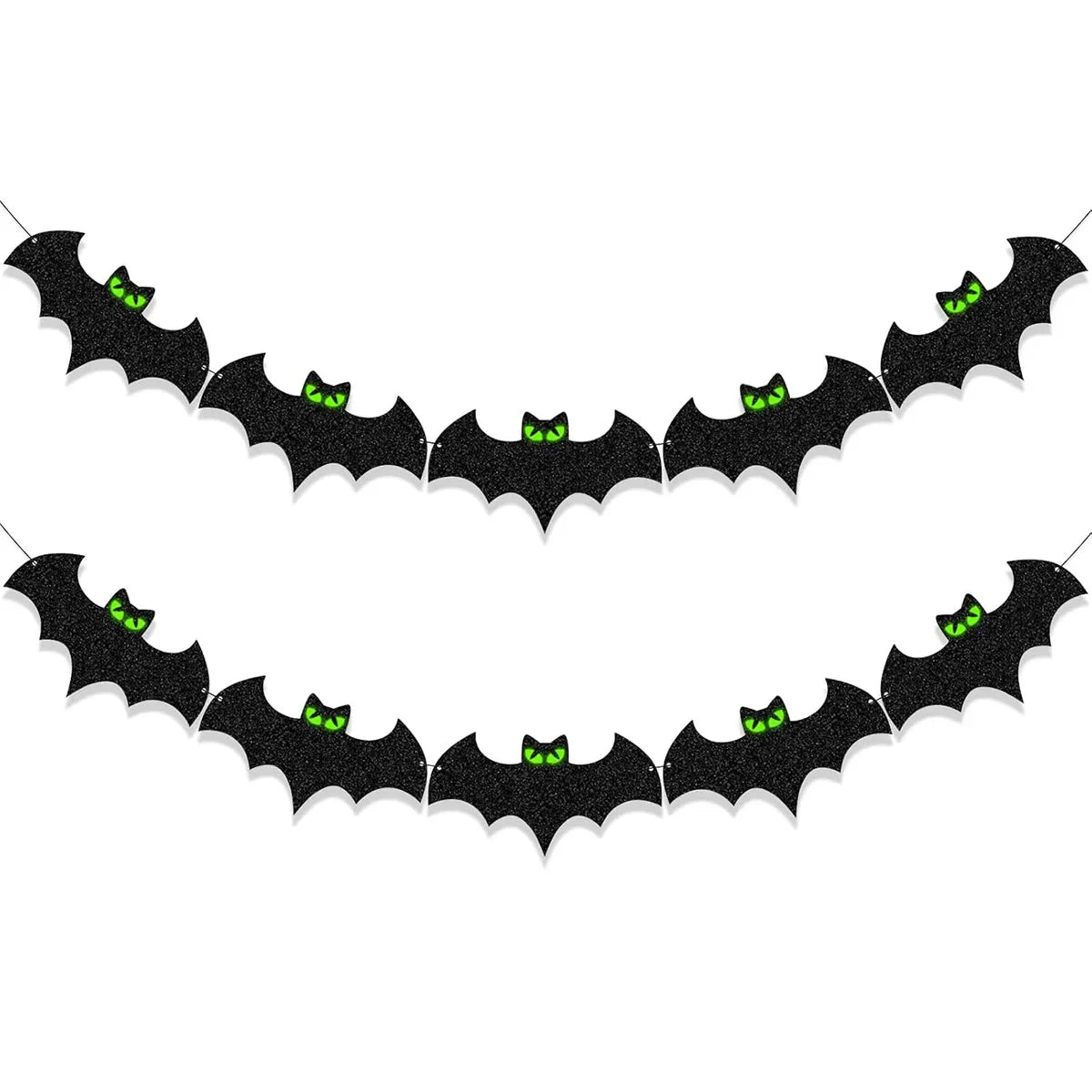 10 Halloween Decorations Glow Eyes Bats Banner for Halloween Bats Decor