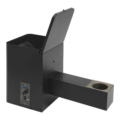 Pellet Smoker Hopper Assembly Kit, Precision Temperature Control 180-450℉ Dual-Functional Wind Mechanism for Yard Garden Camping