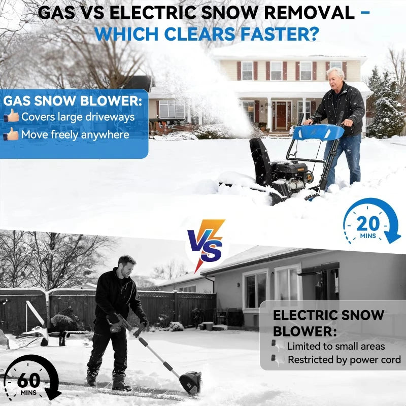 Customized 2 Stage Powered Snow Blower with 40FT Throwing Distance Snow Removal Thrower Snowthrower Snow Throwing Machine