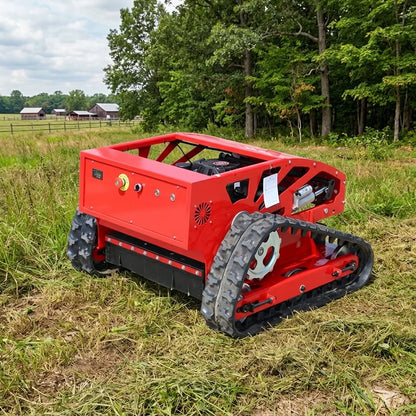 Commercial Remote Control Lawn Mower All Terrain Rubber Tracked Grass Trimmer Lawn Robot Cutter Machine For Garden Orchard Farm