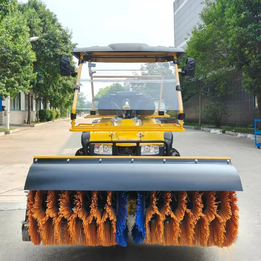 Small Electric Start Motor Snowplow Winter Road Sanitation Snow Clearing Machine