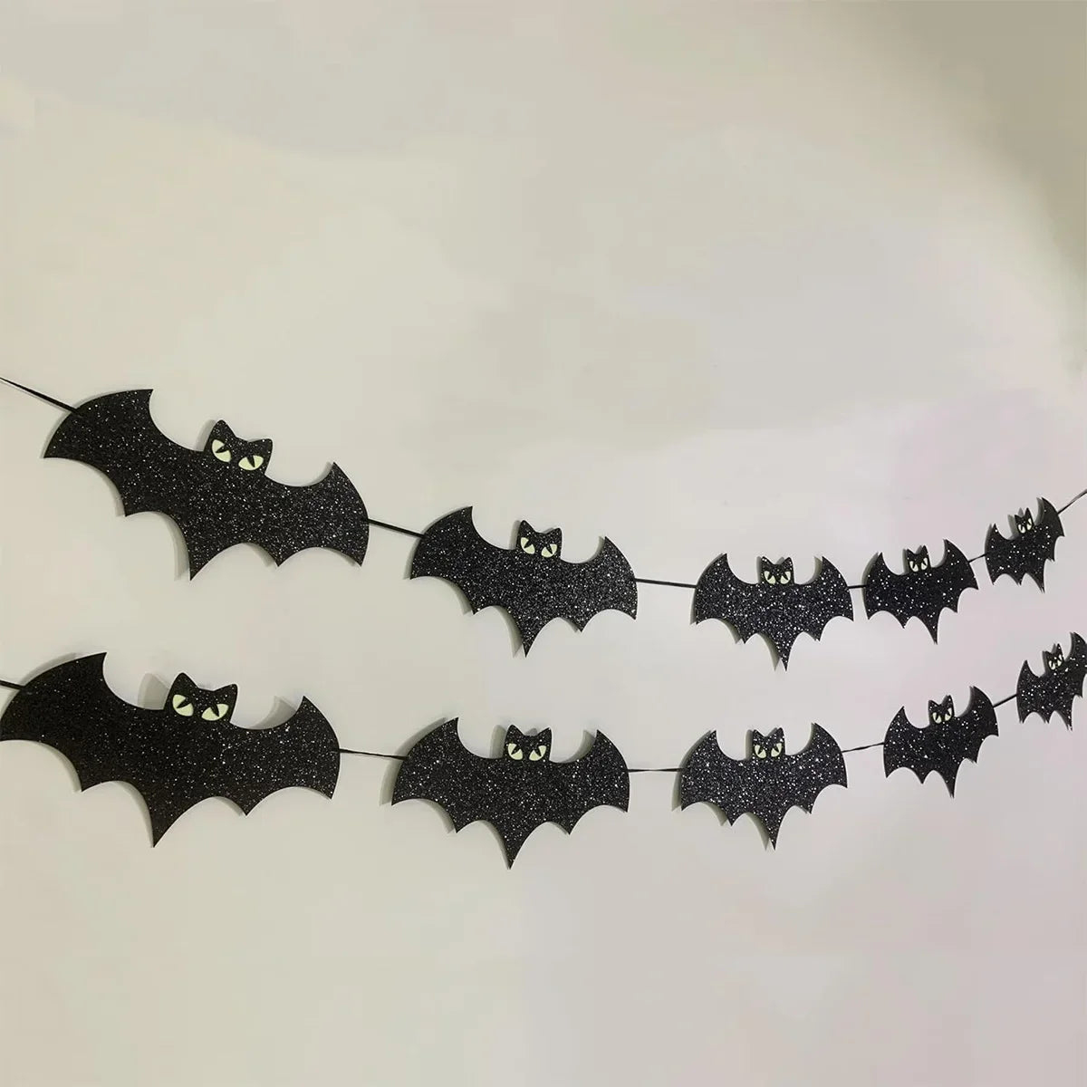10 Halloween Decorations Glow Eyes Bats Banner for Halloween Bats Decor