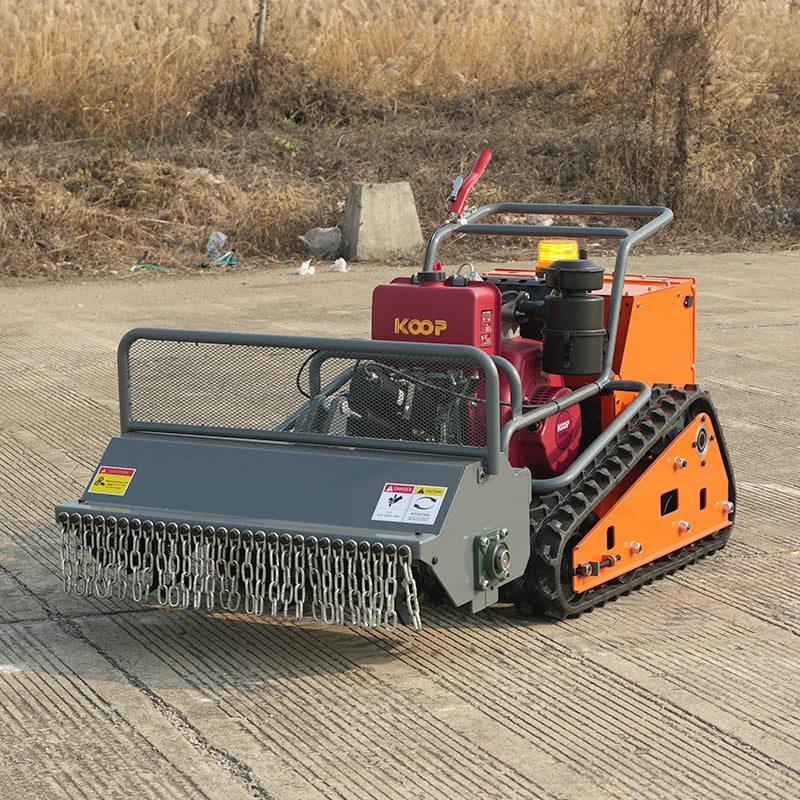 Industrial Grade Remote Tracked Lawn Mower All Terrain Weed Removal Lawn Mower