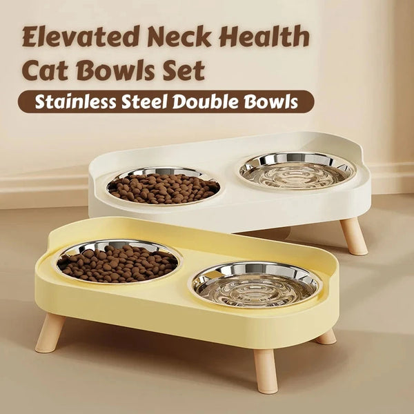 Stylish Elevated Feeder for Cats & Dogs