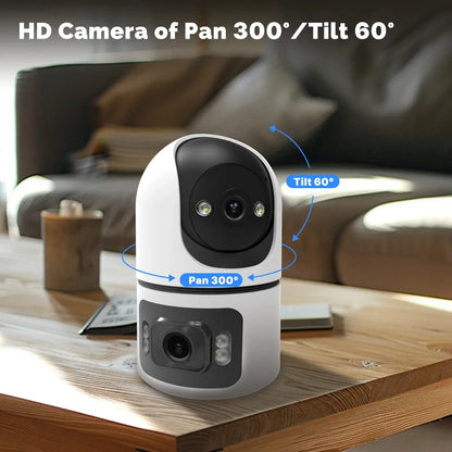 8MP WiFi IP Camera Dual Lens with Adjustable Bracket Security Wireless Surveillance Cameras Onvif 10X Zoom Baby Monitor YOOSEE