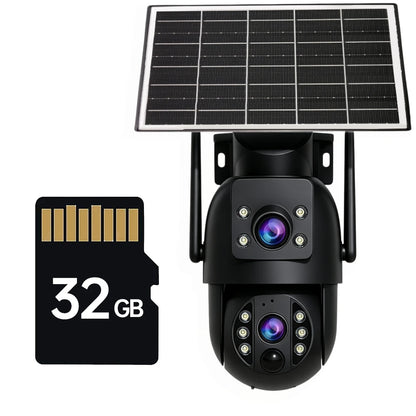 JOOAN 4K Outdoor WiFi Solar Camera Dual Lens Human Detect Night Vision Low Power Battery Camara Security Video Surveillance