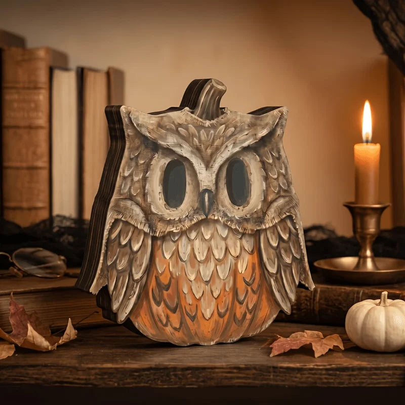 Halloween Wooden Blocks: ghosts, black cats, pumpkins, skulls, witches, owls, zombies, vampires.Shelf decor for autumn indoor ﻿