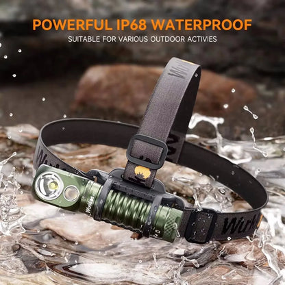 Wurkkos HD20 Headlamp 21700 Fishing Flashlight 2000 Lm Dual LED USB Reverse Charging Magnetic Tail Cap EDC Work & Camping