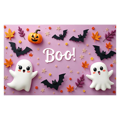 Halloween Decoration 180X110cm Pink Wall Spooky Ghost Booing Pumpkin Photography Backdrop Girls Baby Birthday Party Decor