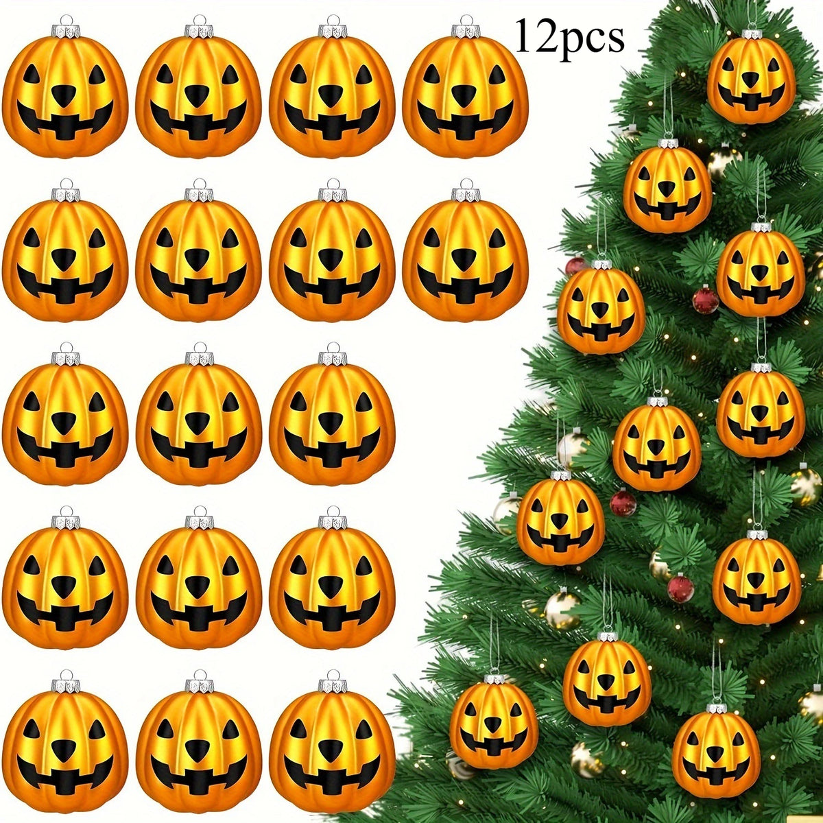 Halloween Hanging Ornaments Cute White Ghost And Orange Pumpkin Decoration Mini Plastic Halloween Tree Decorations Party Decor