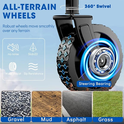 Collapsible Wagon Cart Foldable Beach Wagon with All-Terrain Wheels  Heavy Duty Grocery Cart for Shopping, Beach, Camping, Sport