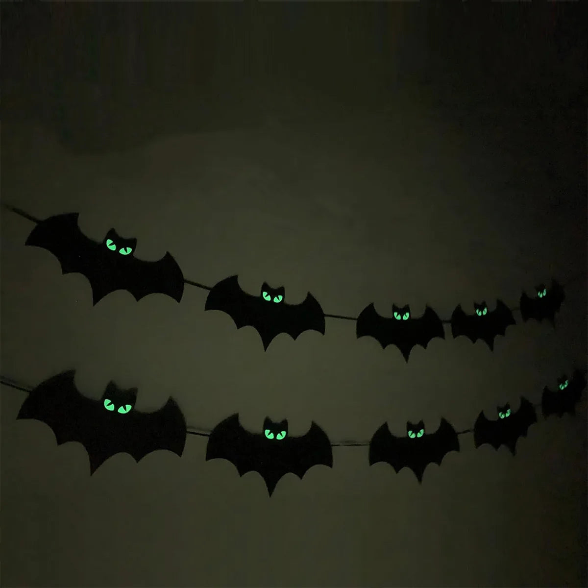 10 Halloween Decorations Glow Eyes Bats Banner for Halloween Bats Decor