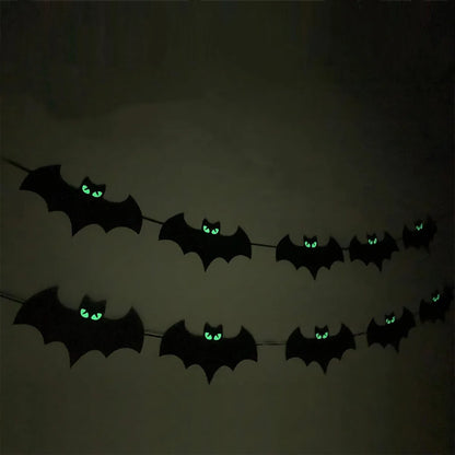 10 Halloween Decorations Glow Eyes Bats Banner for Halloween Bats Decor