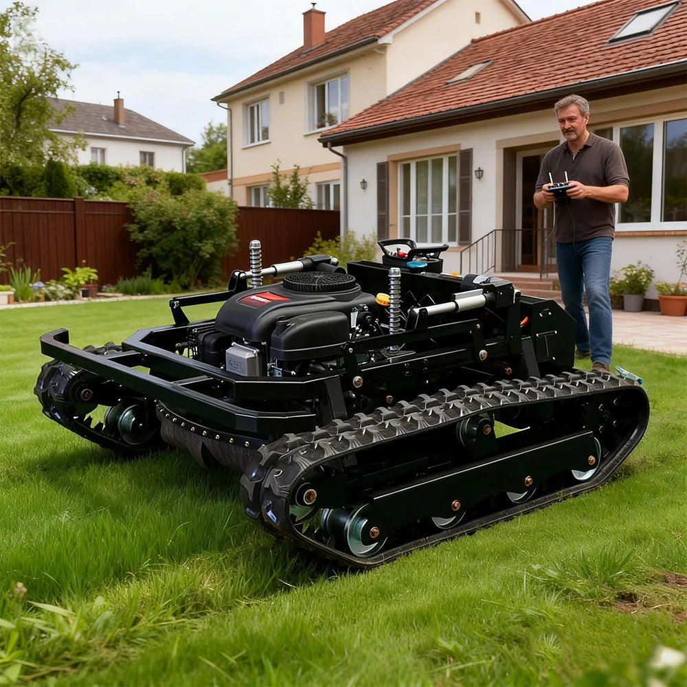 800mm High Efficiency Automatic Lawn Mower with Remote Control for Slope Gardens Easy Home Customized Machine