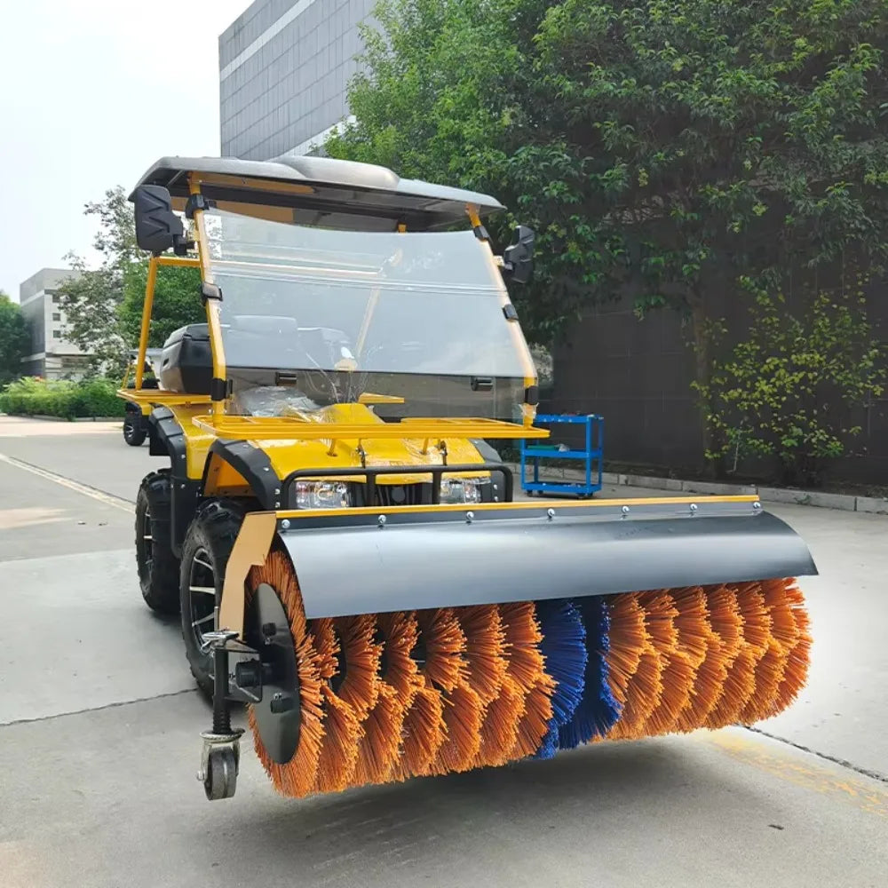 Small Electric Start Motor Snowplow Winter Road Sanitation Snow Clearing Machine