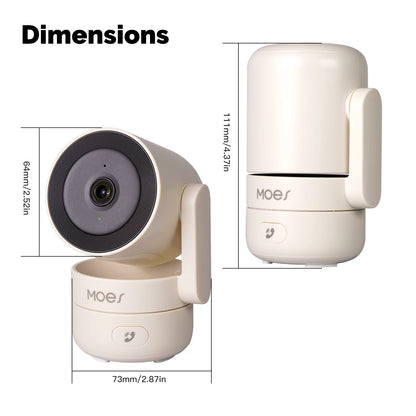 MOESTuya WiFi Indoor Pan/Tilt Smart Security Camera 4MP HD Infrared Night Vision Motion Sound Detection Monitor Panoramic Patrol