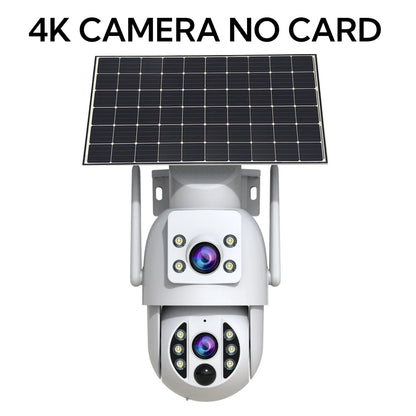 JOOAN 4K Outdoor WiFi Solar Camera Dual Lens Human Detect Night Vision Low Power Battery Camara Security Video Surveillance