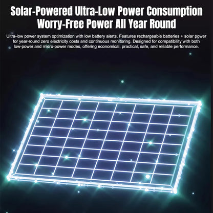 6MP Three Lens Solar Security Camera Wireless WiFi Outdoor PTZ Camera 3 Screen Full Color Night Vision Motion Detection Sound Light Alarm IP66 Waterproof Surveillance Cam