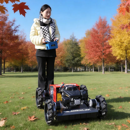 Customized Easy Transport Remote Control Lawn Mower Light Structure Compact Size Convenient  Robot Mower Flail lawn mower robot