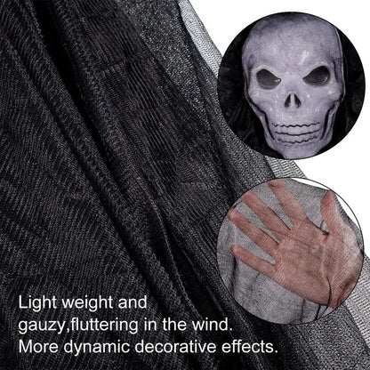 3.5M Halloween Hanging Skull Ghost Haunted House Decoration With LED Sound Ghost Ornament Indoor Outdoor Halloween Party Decor