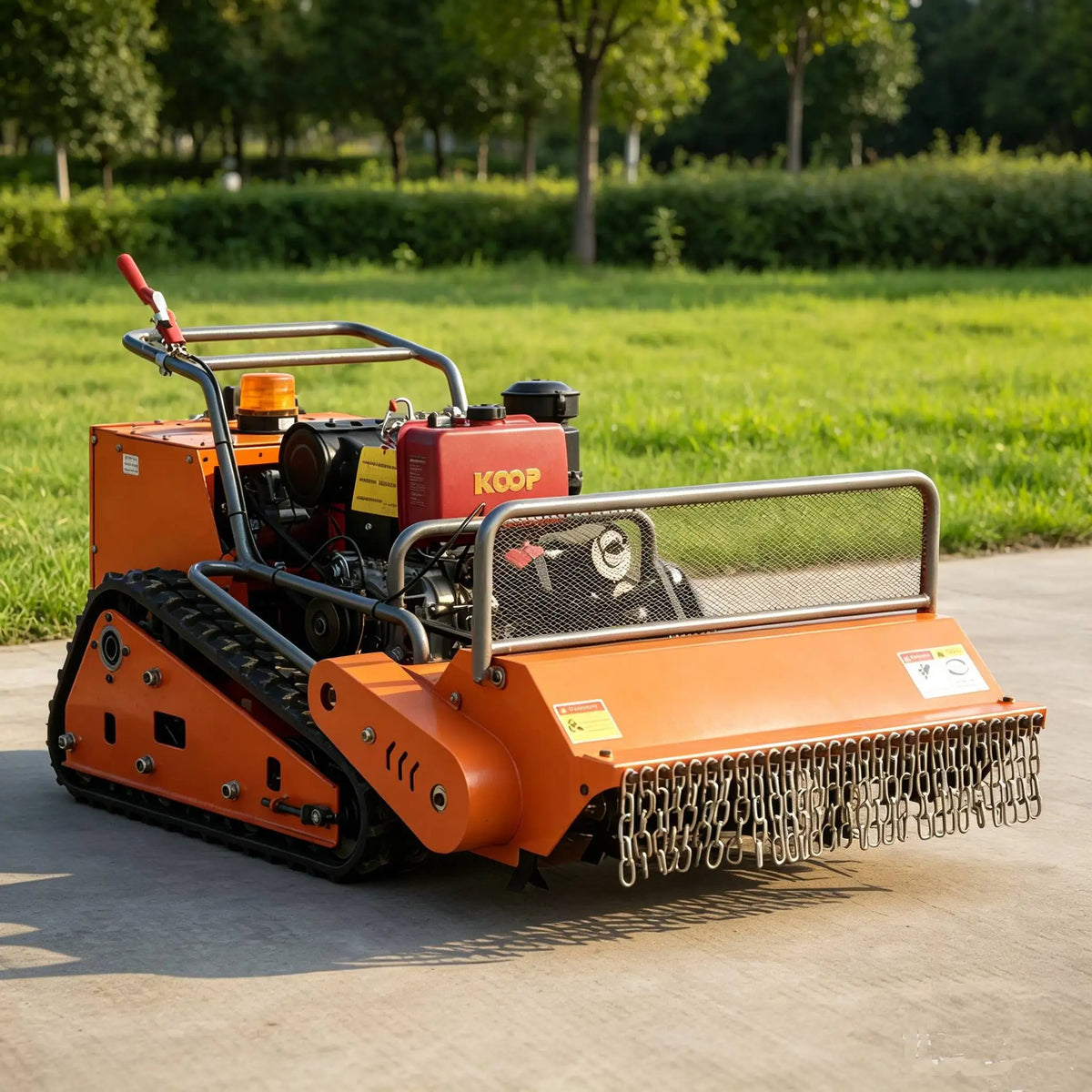 High Efficiency Remote Control Lawn Mower with Mulcher and Grass Catcher for Vineyards Remote Control Lawn Mower Mulcher
