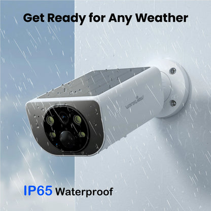 Wansview 2K Outdoor Wireless WIFI Camera 2.4G 3MP Battery Solar Security Camera Floodlight Color Night Vision Local Alarm