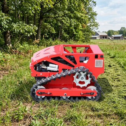 Commercial Remote Control Lawn Mower All Terrain Rubber Tracked Grass Trimmer Lawn Robot Cutter Machine For Garden Orchard Farm