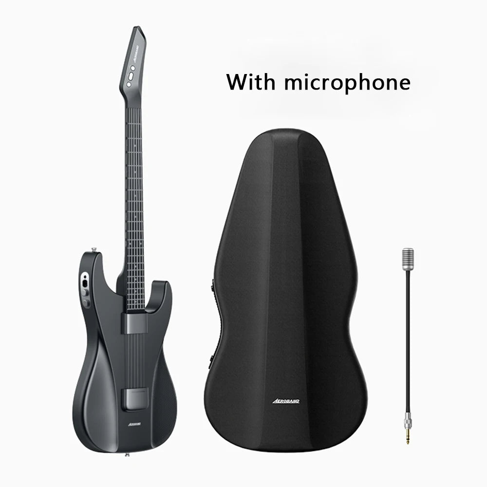 AeroBand Guitar Travel Electric Guitar Pain-Free Silicone String All-in-One 9 Sound Styles Acoustic Bass With Speaker Microphone