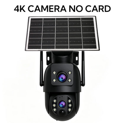 JOOAN 4K Outdoor WiFi Solar Camera Dual Lens Human Detect Night Vision Low Power Battery Camara Security Video Surveillance