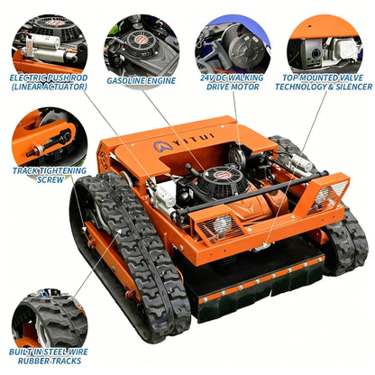 Ce Euro 5 Crawler Lawn Mower, Remote Control Self Propelled, Automated Grass Mower, Customized Supported With Fast Shipping