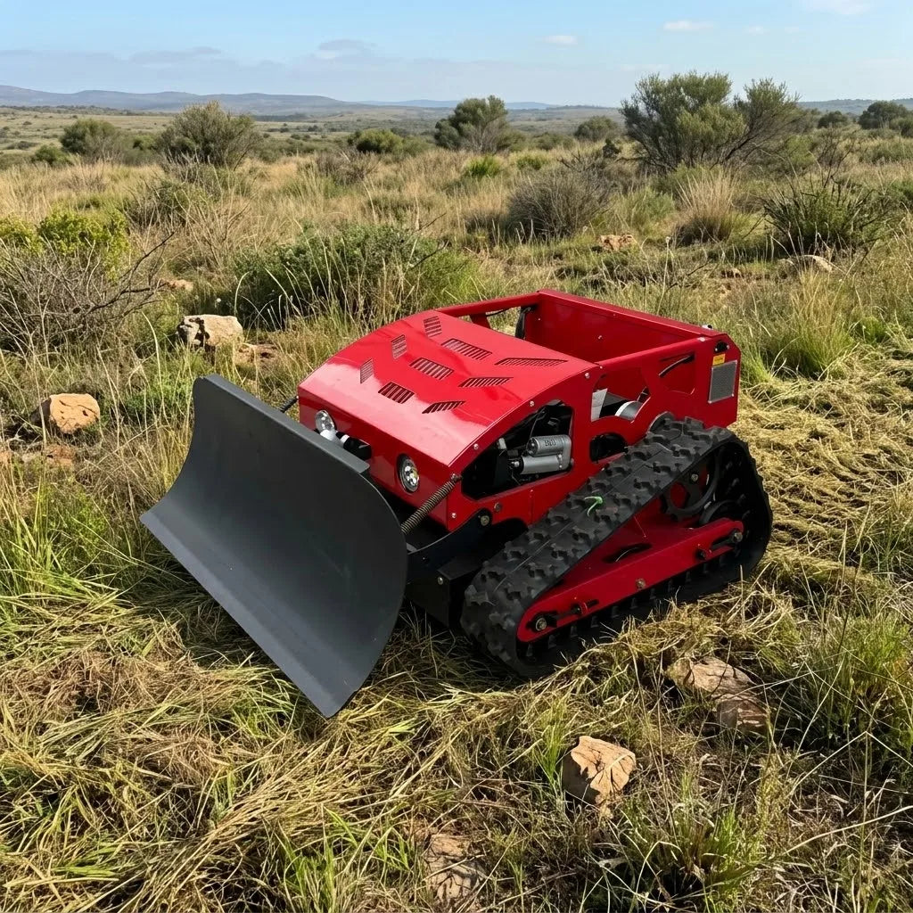Commercial Remote Control Lawn Mower All Terrain Rubber Tracked Grass Trimmer Lawn Robot Cutter Machine For Garden Orchard Farm
