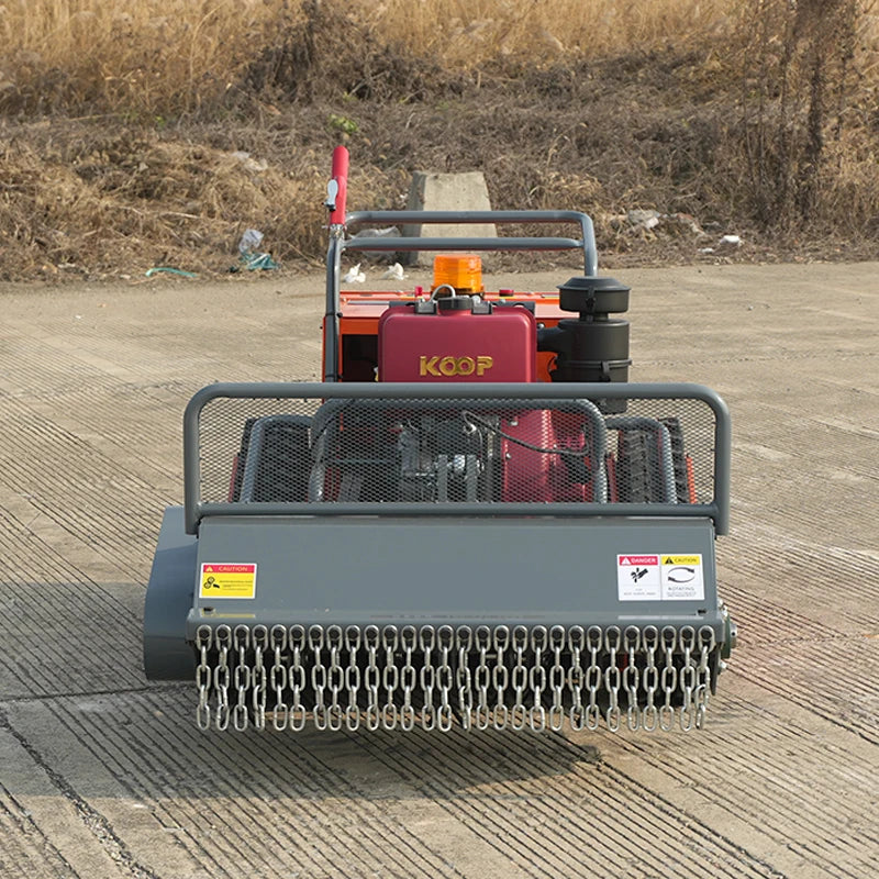 Industrial Grade Remote Tracked Lawn Mower All Terrain Weed Removal Lawn Mower